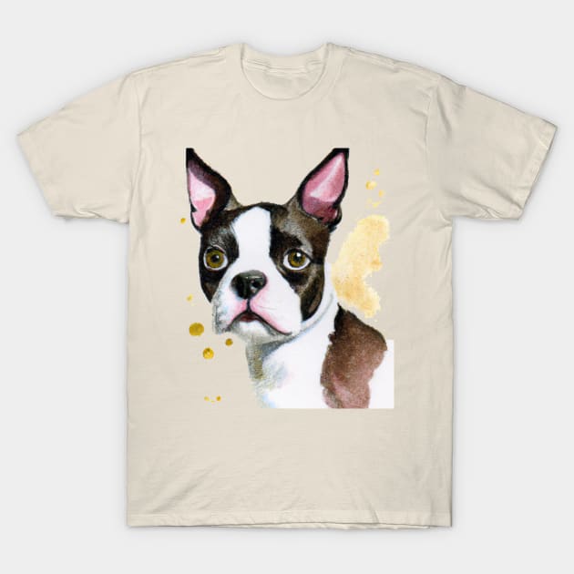 Boston Terrier Pop Art - Dog Lover Gifts T-Shirt by Edd Paint Something